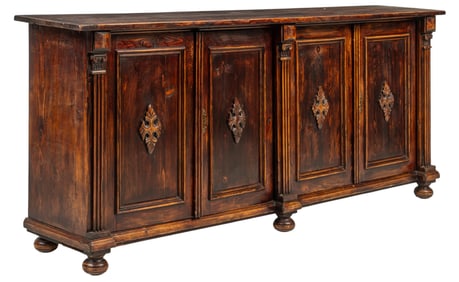Antique Carved Wood Cabinet