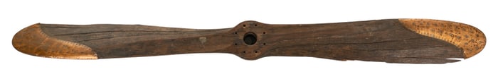 Vintage Wood and Copper Aircraft Propeller
