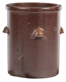 Salt Glazed Stoneware Crock with Lug Handles