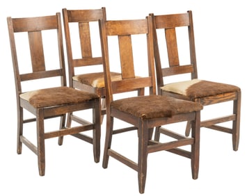 Set of (4) Hair on Hide Chairs
