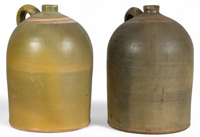 Pair of Early Texas Stoneware Jugs