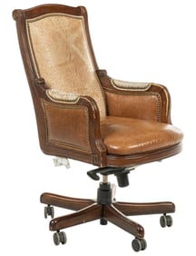 Vintage Leather Swivel Chair