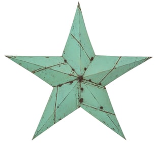 Large Verdigris Metal Barn Star