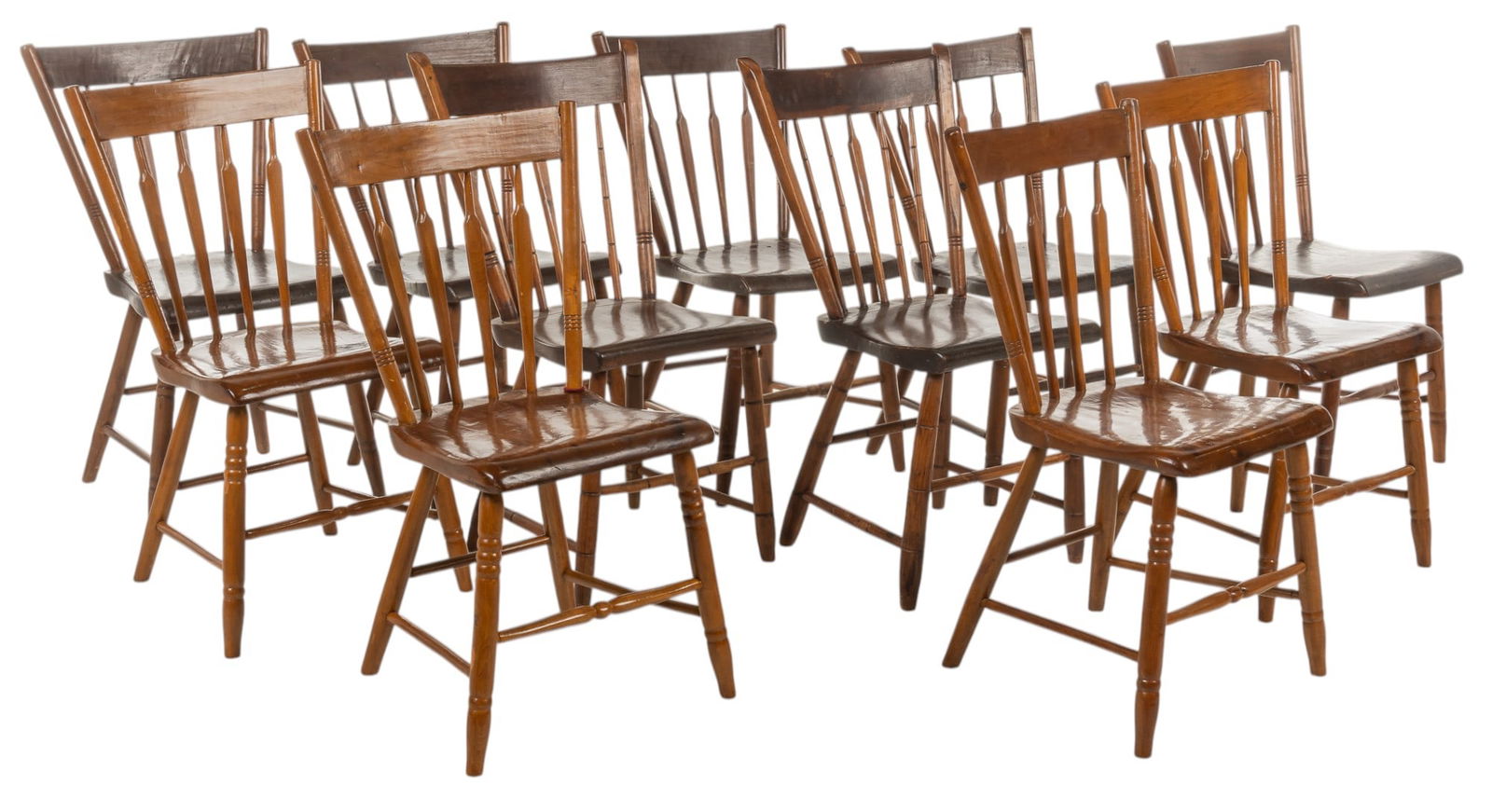 (11) Rustic Spindle Back Chairs (1 of 10)