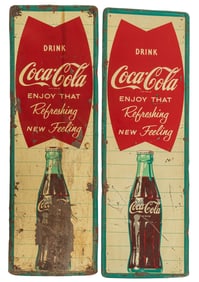 Pair of Coca-Cola Advertising Signs