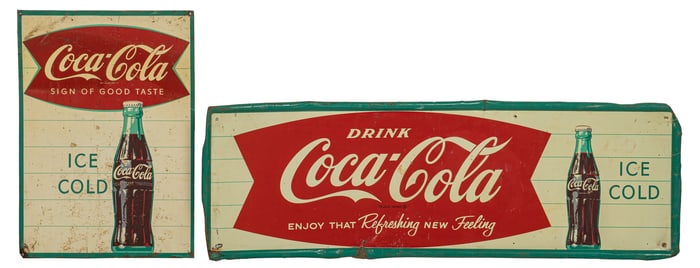 Pair of Coca Cola Advertising Signs