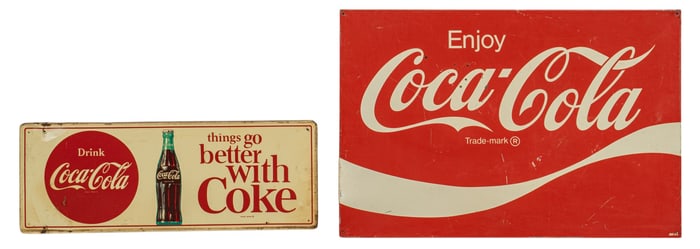 (2) Coca Cola Advertising Signs