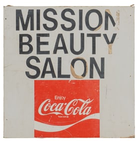 Mission Beauty Coca-Cola Advertising Sign