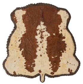 Brown and White Cowhide with Felt Lining