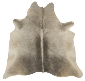 Gray and White Cowhide Rug, 7 ft. 1 in. x 6 ft. 4 in.
