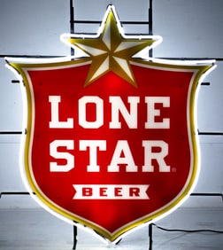 Vintage Lone Star Beer Neon Sign