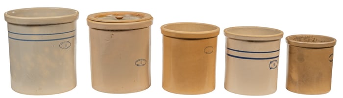 Collection of (5) Marshall Pottery Crocks