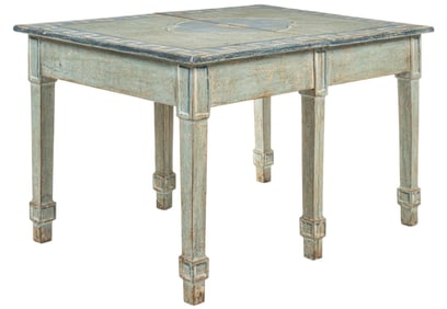 Farmhouse Style Painted Two-Piece Console Table