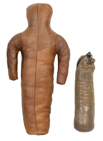 Vintage Leather Wrestling Dummy and Bag