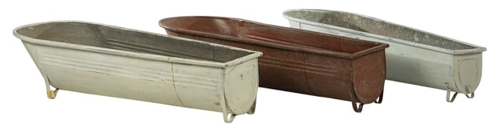 (3) Farmhouse Metal Washtubs