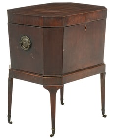 Mahogany Octagonal Cellarette on Stand