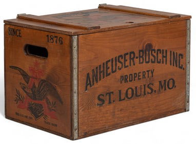 Anheuser-Busch Wooden Beer Crate
