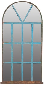 Arched Mirror with Blue Frame