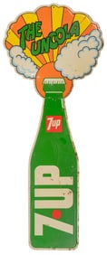 Vintage 7-Up "The Uncola" Peter Max Style Advertising Sign