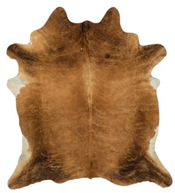 Brown Cowhide Rug, 8 ft. x 7 ft. 7 in.
