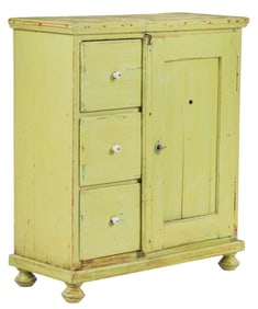 Painted Cabinet with Drawers and Door