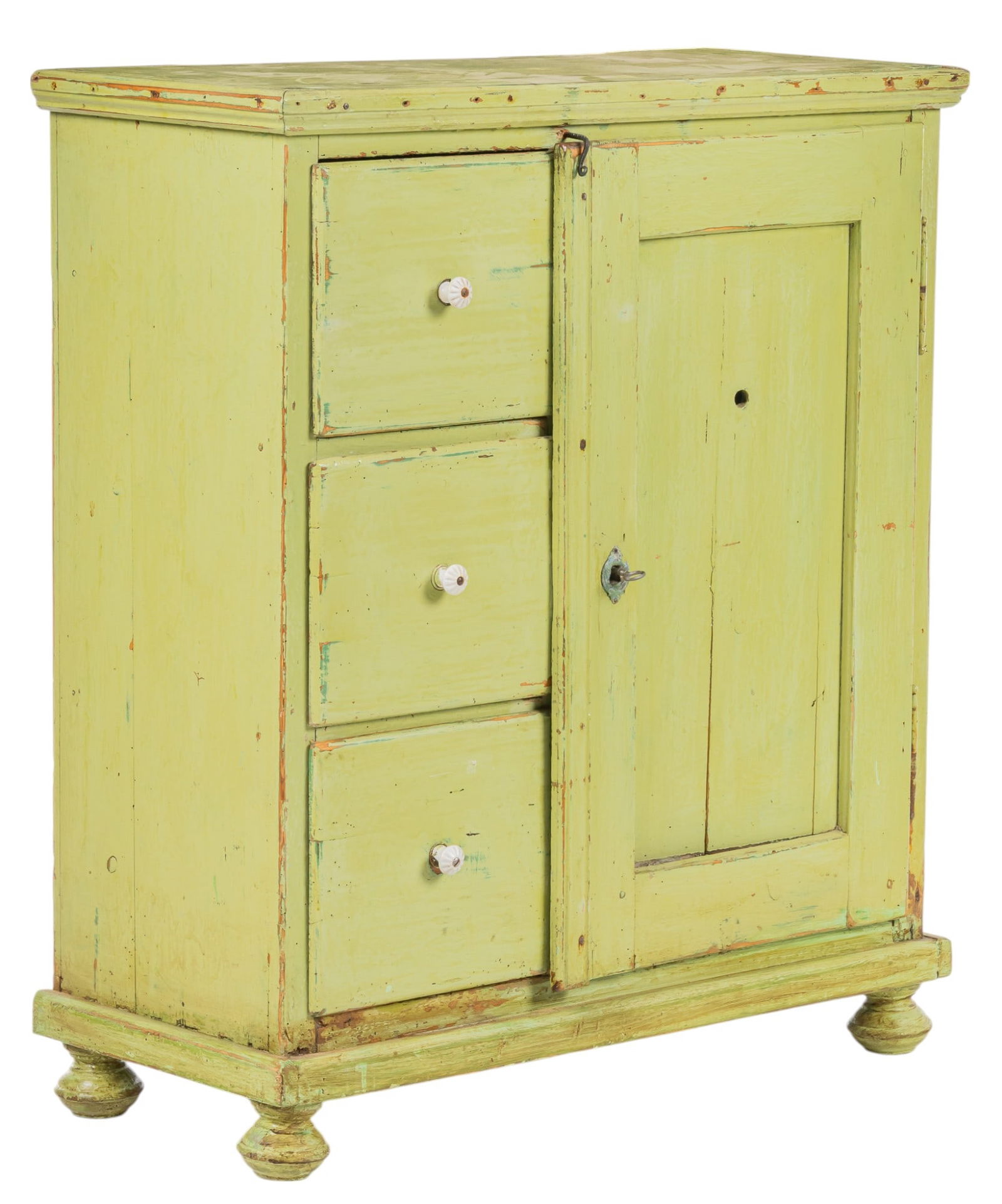 Painted Cabinet with Drawers and Door (1 of 9)