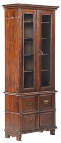 Wood Cabinet with Glass Doors