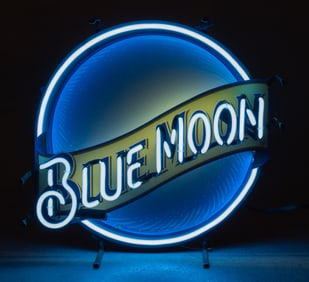 Blue Moon Beer Neon Sign