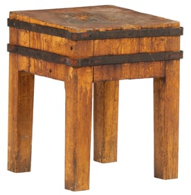 Rustic Wooden Butcher's Block