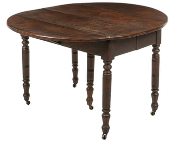 Antique Drop Leaf Table with Turned Legs