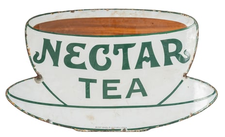 Nectar Tea Porcelain Advertising Sign