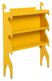 Rustic Yellow Shelf Rack