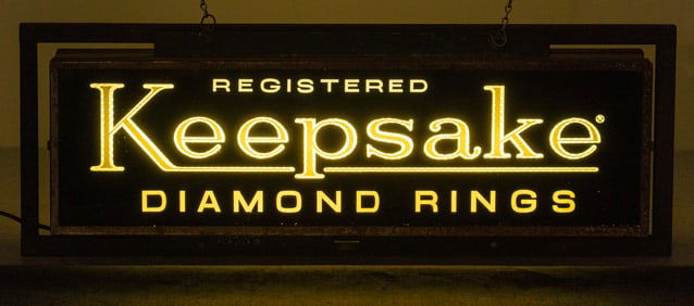 Keepsake Diamond Rings Lighted Sign