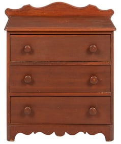 Red Painted Farmhouse Dresser