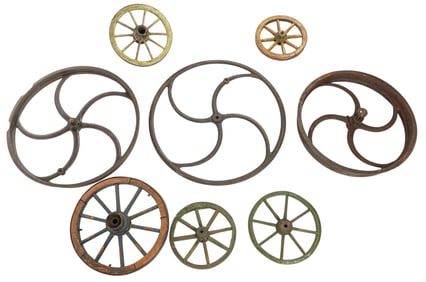 Collection of Eight Vintage Wheels