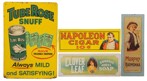 (4) Metal Advertising Signs