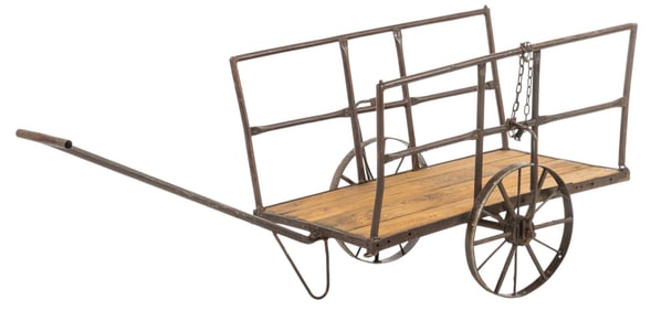 Rustic Metal and Wood Cart