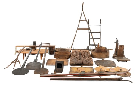 Large Collection of Rustic Farmhouse Tools