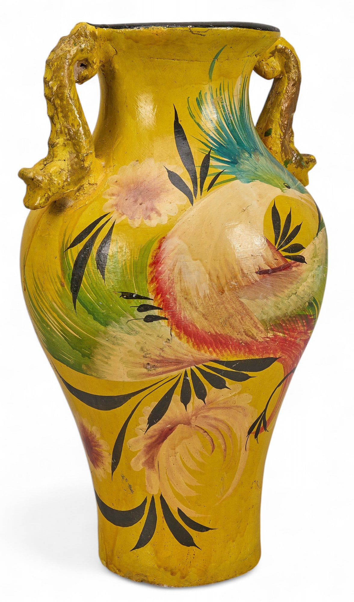 Yellow Vase with Floral Design (1 of 7)