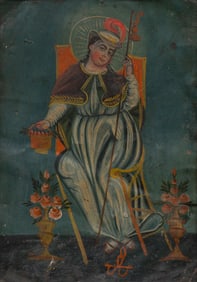 Mexican School Retablo, El Santo Nino de Atoche