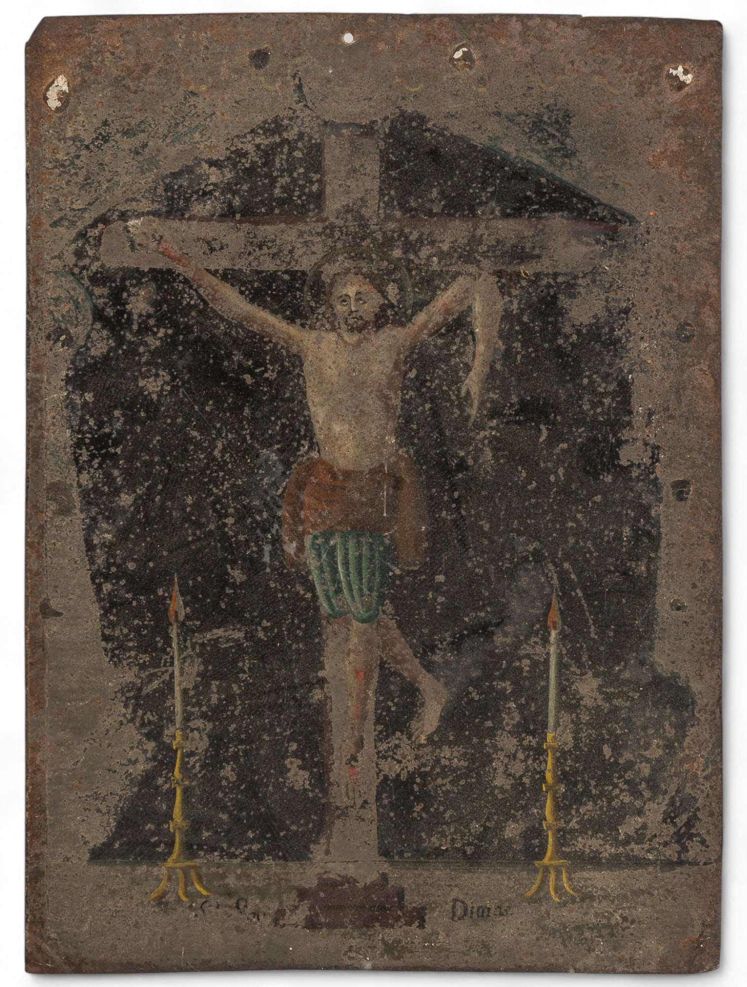 Mexican Retablo, Crucifixion Scene (1 of 6)