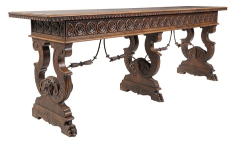 Spanish Colonial Style Carved Table