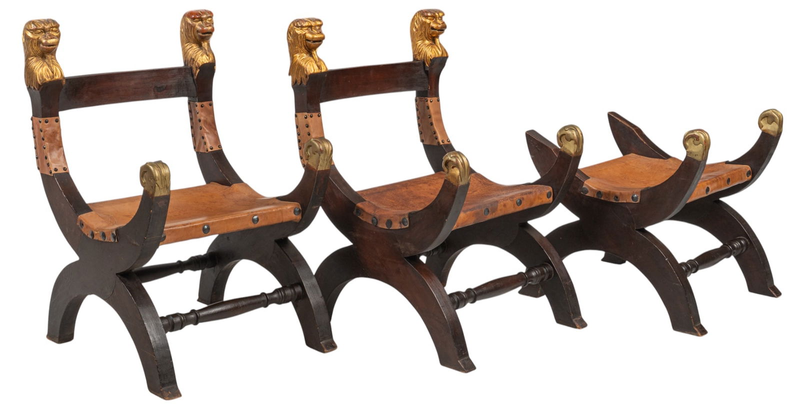 Pair of Artes de Mexico Monkey Chairs and Ottoman (1 of 7)