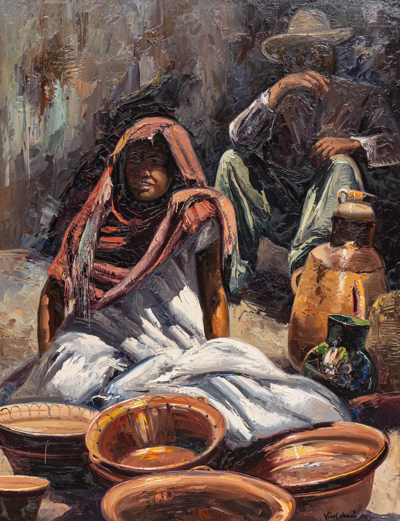 Jose Vives-Atsara, "En el Mercado", 1962 (1 of 6)