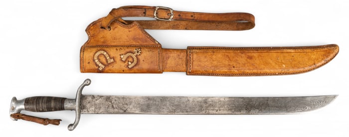 Mexican Eagle Head Charro Machete with Sheath