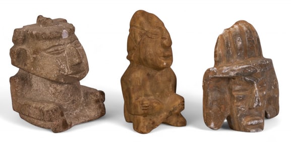 (3) Pre-Columbian Style Stone Figurines