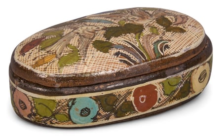 Attrib. to Lucano Familia, Tonala Ceramic Covered Oval Dish