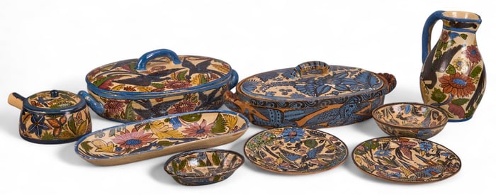 Balbino Lucano Diaz, Mexican Pottery Serving Set