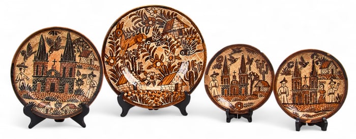 (4) Balbino Lucano Diaz Ceramic Plates