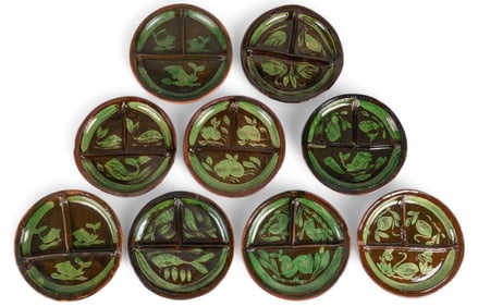 Set of (9) Mexican Pottery Plates